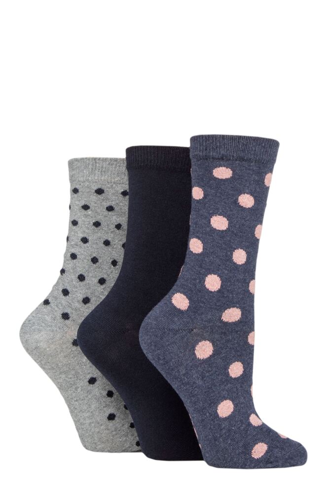 Sockshop TOREWomens Recycled Cotton Spots Socks 3-Pair