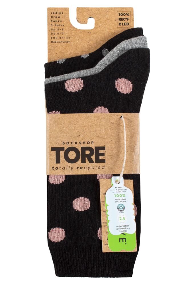 Sockshop TOREWomens Recycled Cotton Spots Socks 3-Pair