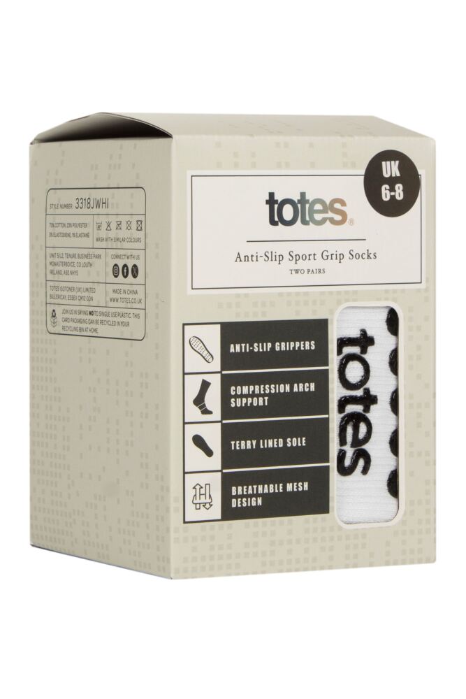 Sockshop TotesMens & Womens Gripper Sports Socks 2-Pair Gift Box