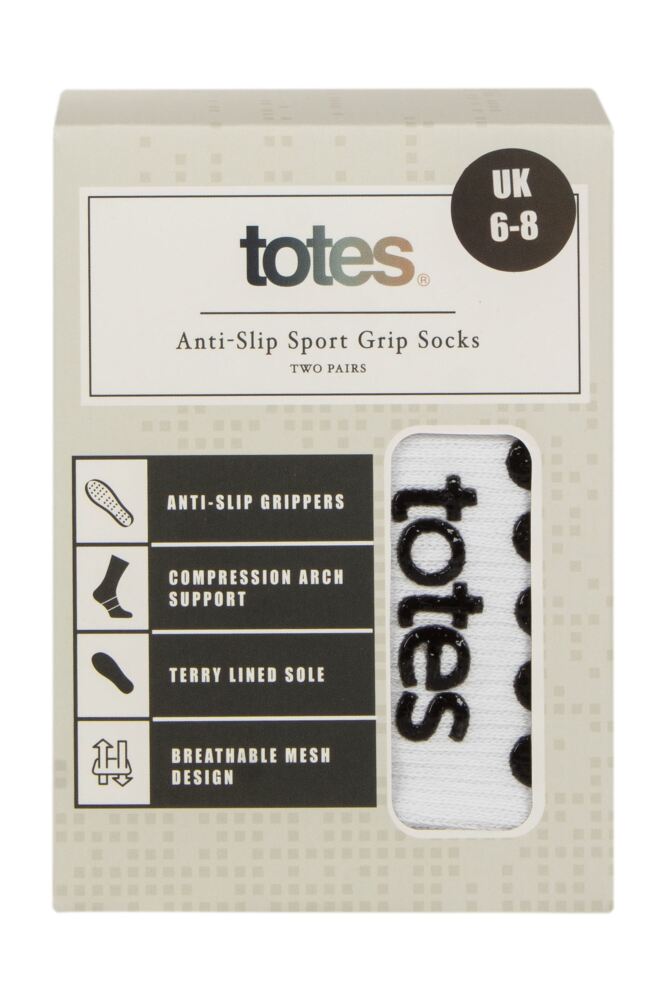 sockshop TotesMens & Womens Gripper Sports Socks 2-Pair Gift Box