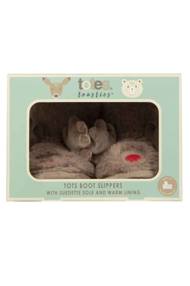 sockshop TotesTots Boot Slippers with Grip Gift Box