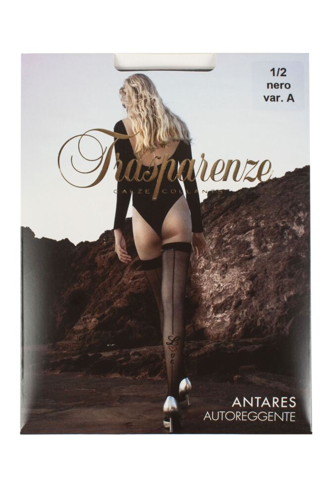 sockshop TrasparenzeWomens Antares Love Backseam Hold Ups