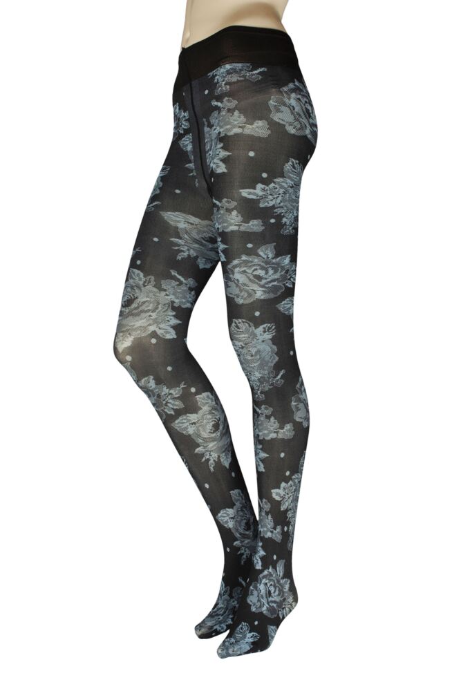 Sockshop TrasparenzeWomens Felis Opaque Floral Print Tights