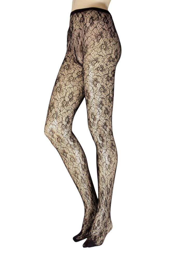 Sockshop TrasparenzeWomens Licorice Floral Net Tights