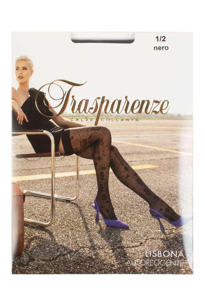 sockshop TrasparenzeWomens Lisbona Floral Patterned Sheer Hold Ups