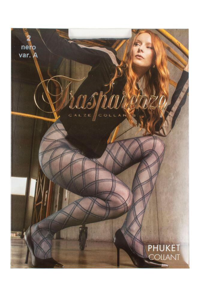 sockshop TrasparenzeWomens Phuket Lurex Sparkle Diamond Check Tights
