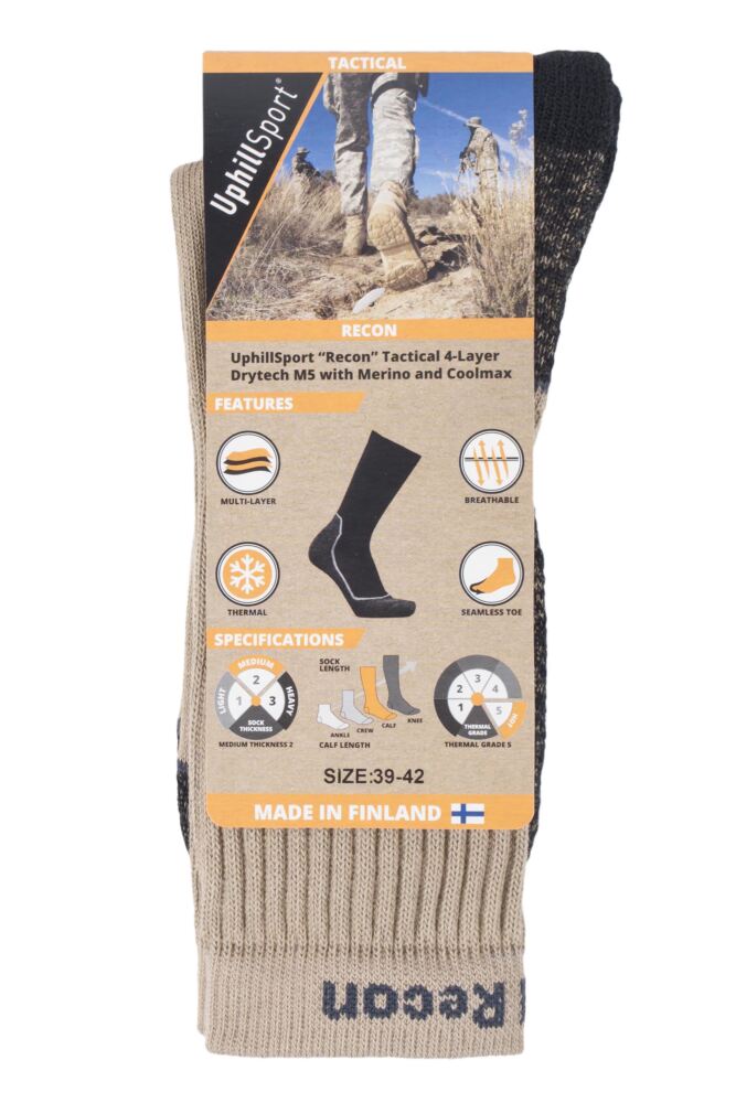 sockshop Uphill SportMens & Womens Merino Wool Recon Tactical 4-Layer M5 Socks