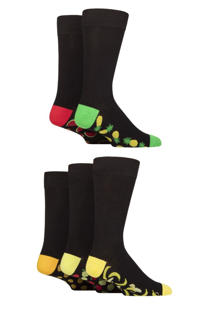 Sockshop WildfeetMens Bamboo Patterned Socks 5-Pair