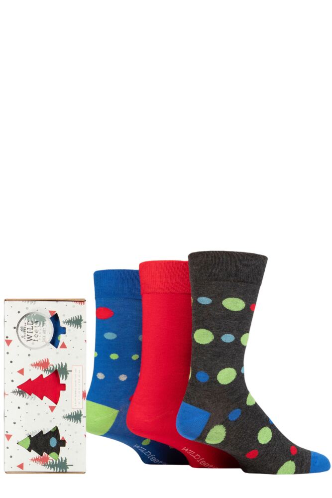 Sockshop WildfeetMens Bamboo Socks 3-Pair Tree Gift Box