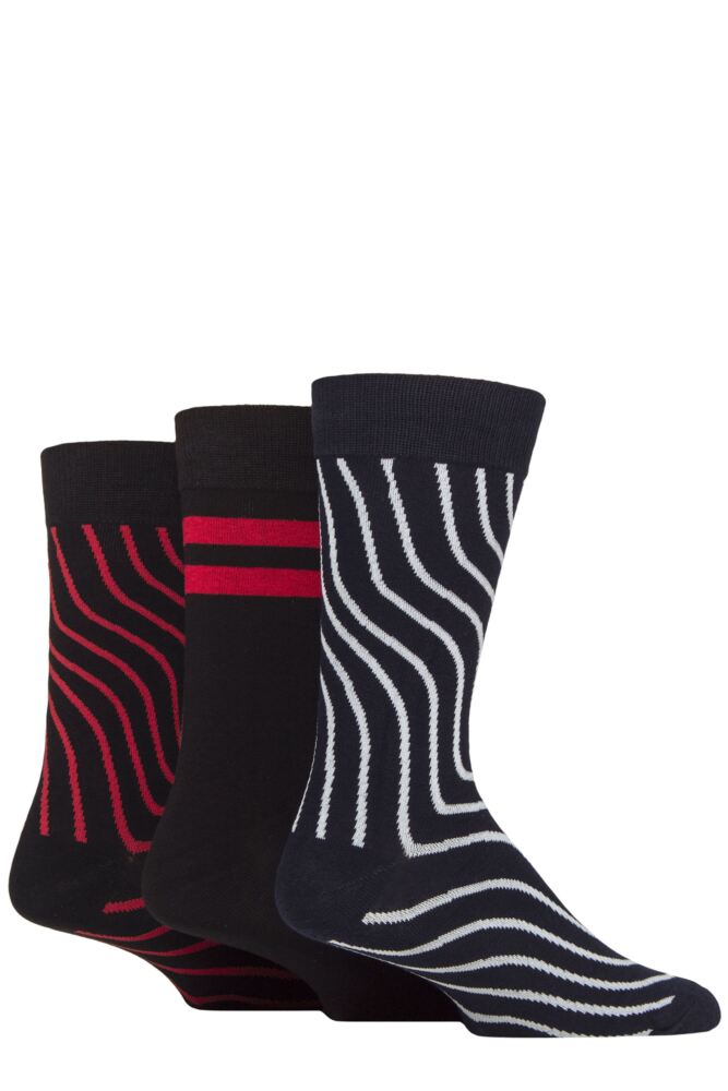 Sockshop WildfeetMens Cotton Novelty Patterned Socks 3-Pair