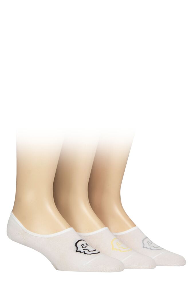 Sockshop WildfeetMens Novelty Patterned Cotton Shoe Liner Socks 3-Pair