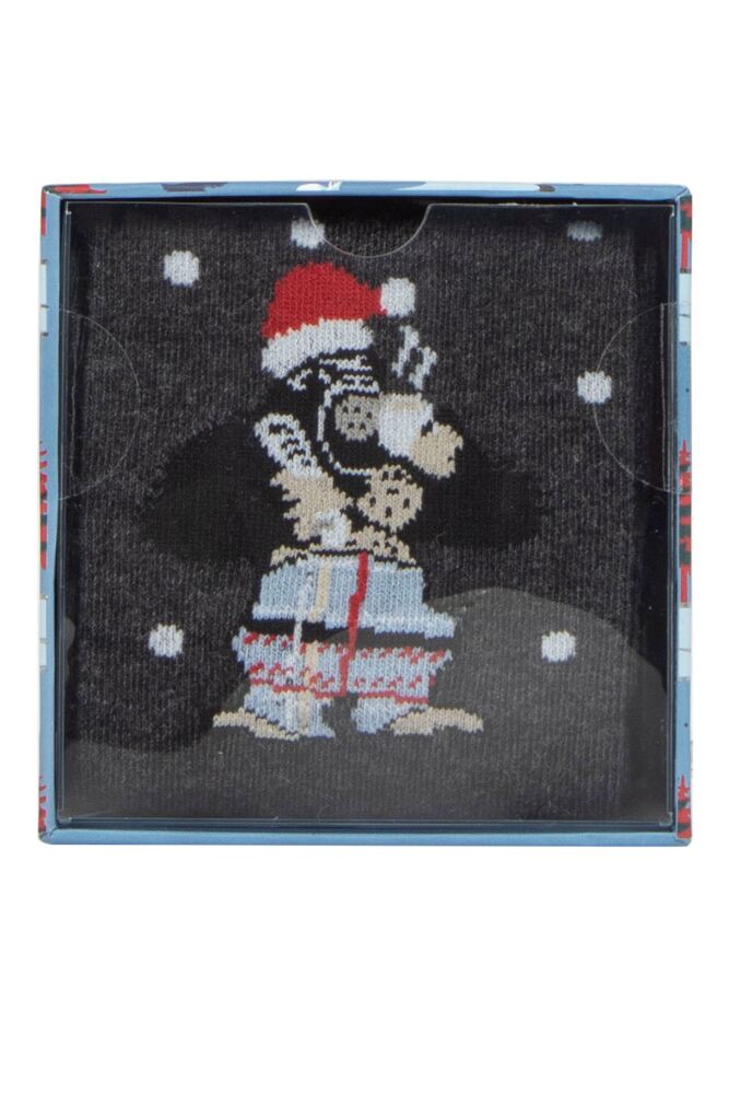Sockshop WildfeetMens Winter Wonderland Christmas Socks 3-Pair Cube Gift Box
