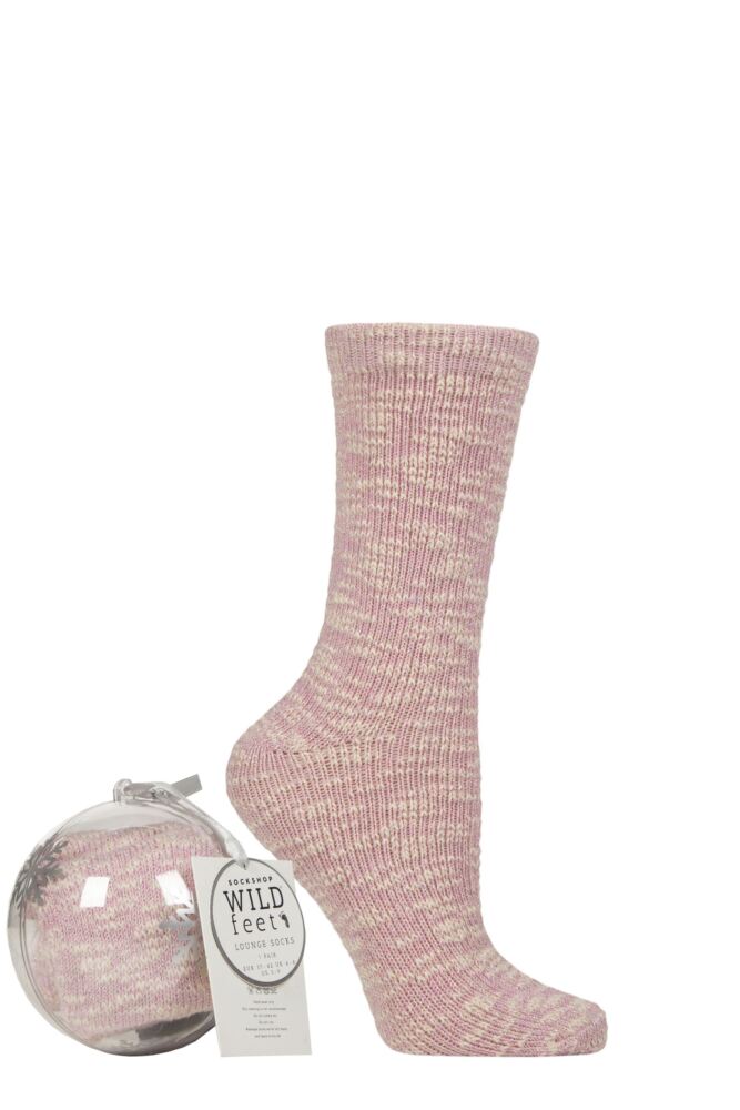 Sockshop WildfeetWomen's Snowflake Bauble Lounge Socks Gift Box – 1 Pair