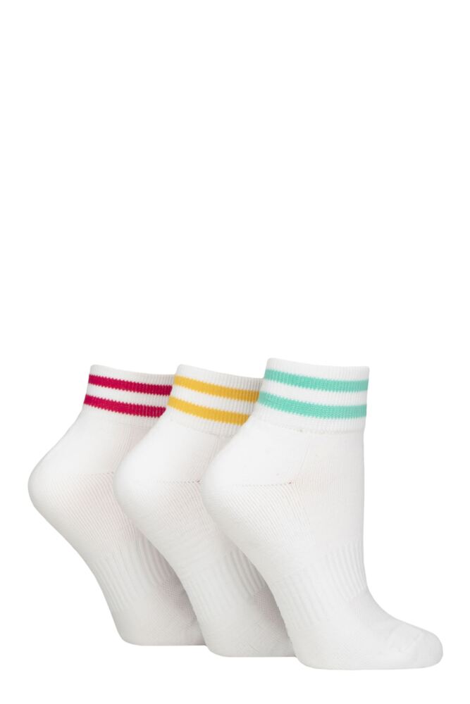 Sockshop WildfeetWomens Bamboo Half Cushioned Sports Socks 3-Pair