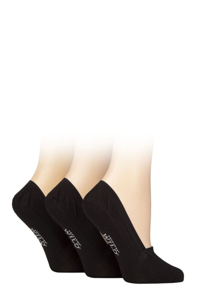 Sockshop WildfeetWomens Bamboo Loafer Liner Socks 3-Pair