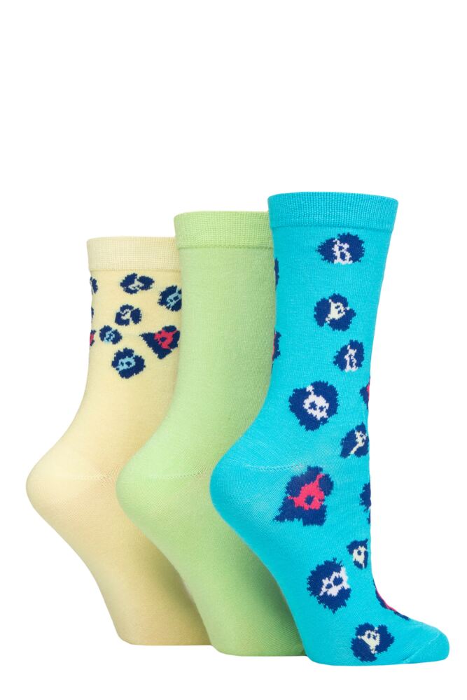Sockshop WildfeetWomens Bamboo Patterned Socks 3-Pair
