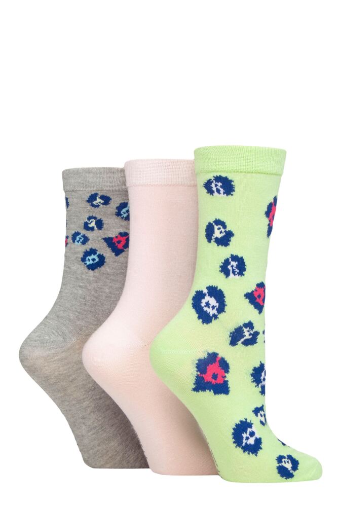Sockshop WildfeetWomens Bamboo Patterned Socks 3-Pair