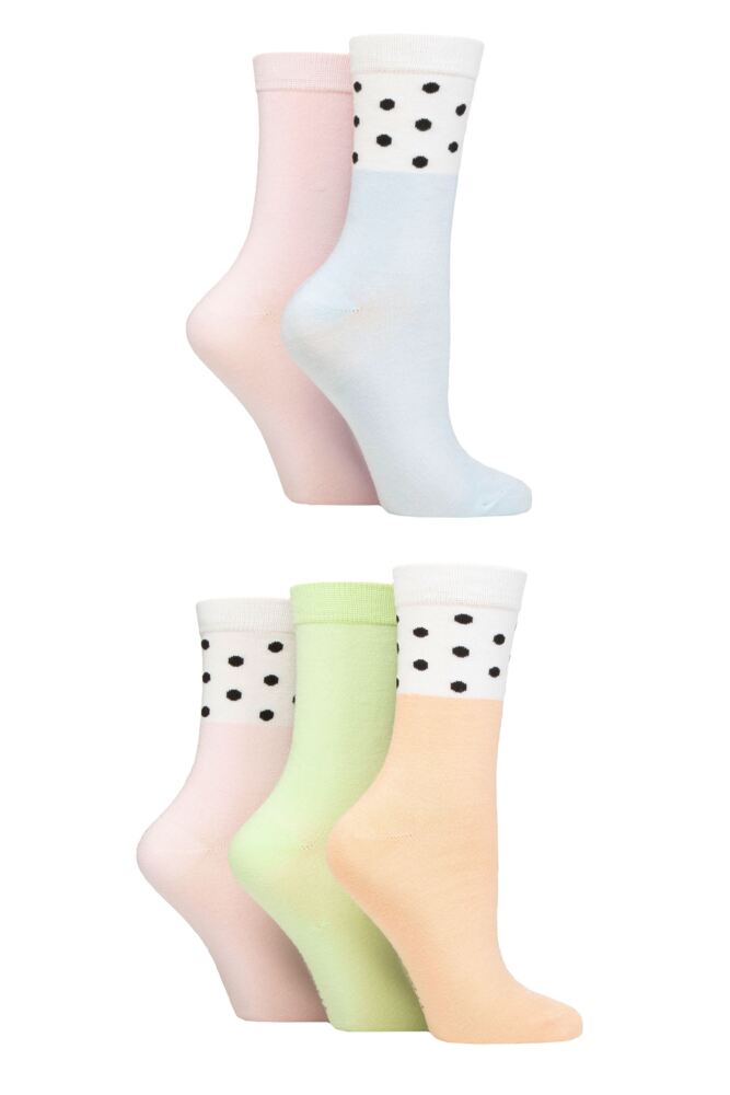 Sockshop WildfeetWomens Bamboo Patterned Socks 5-Pair