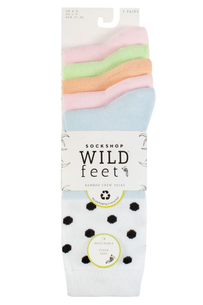 sockshop WildfeetWomens Bamboo Patterned Socks 5-Pair