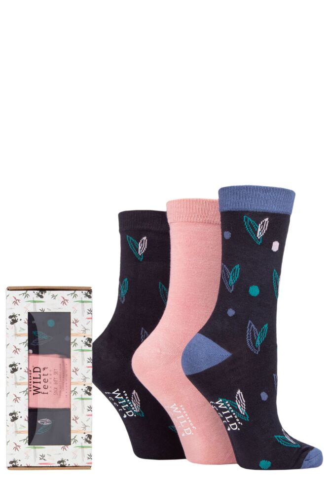 Sockshop WildfeetWomens Bamboo Socks 3-Pair Gift Box