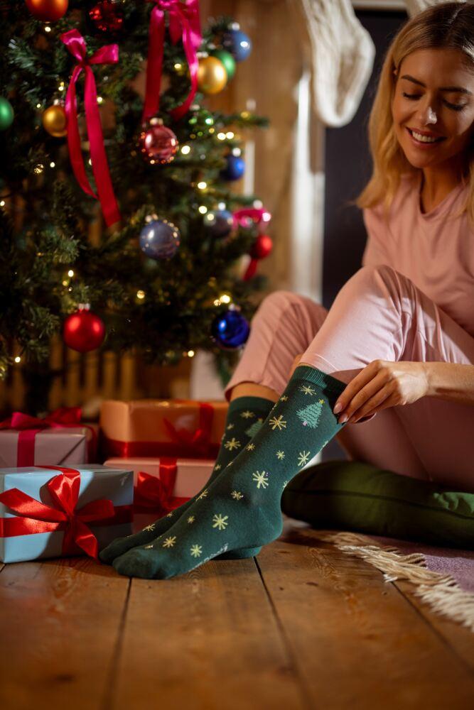 Sockshop WildfeetWomens Cotton Christmas Socks 3-Pair