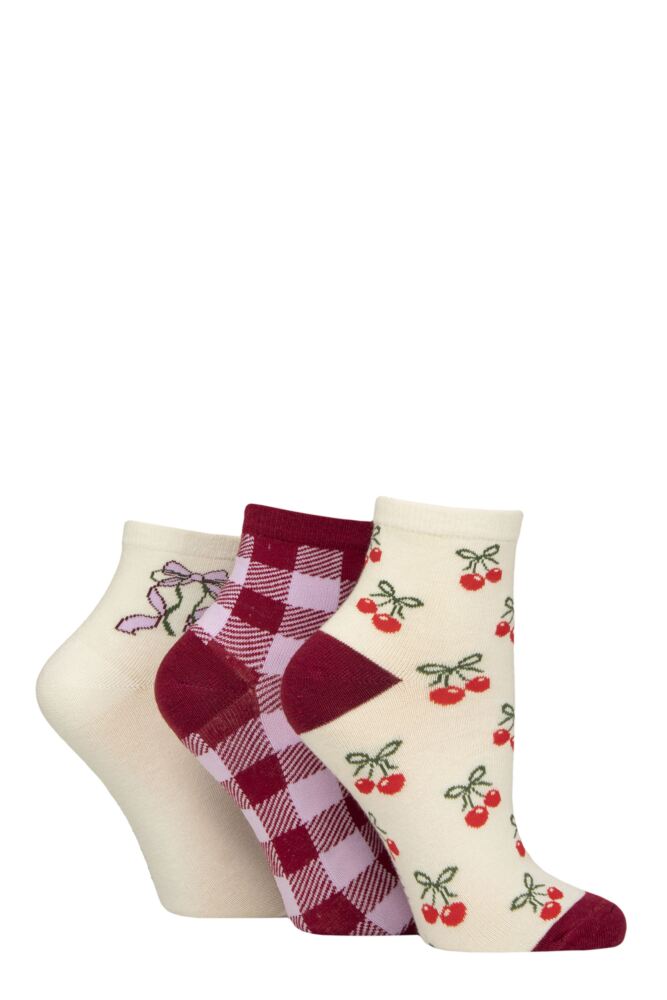 Sockshop WildfeetWomens Cotton Mid Length Socks 3-Pair