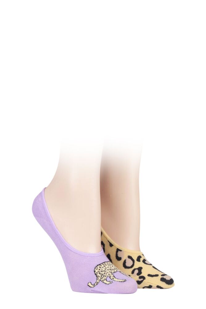 Sockshop WildfeetWomens Cotton Novelty Ped Socks 2-Pair