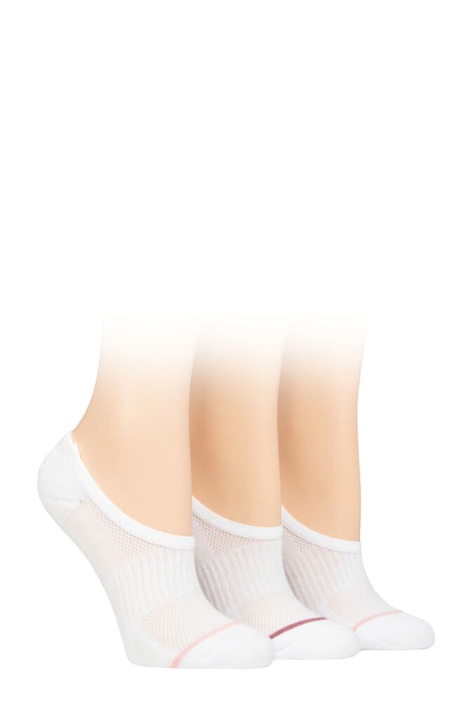 Sockshop WildfeetWomens Cotton Sports Shoe Liner Socks 3-Pair