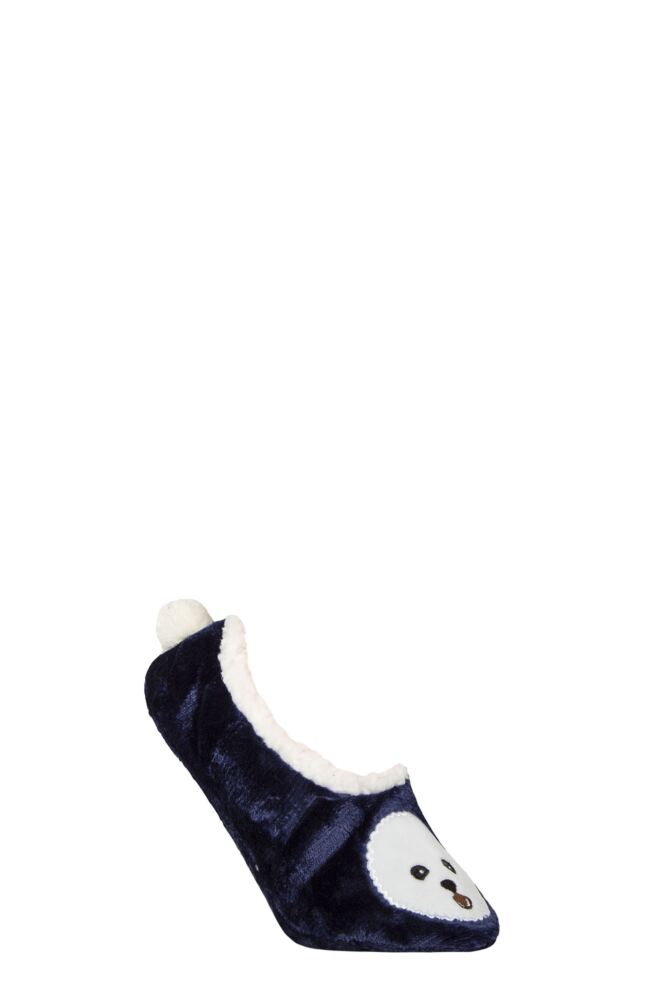 Sockshop WildfeetWomens Fleece Lined Fluffy 3D Slippers