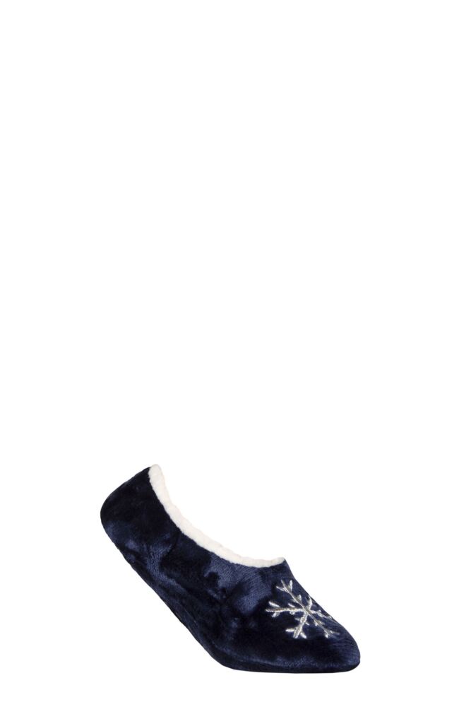 Sockshop WildfeetWomens Fleece Lined Fluffy 3D Slippers