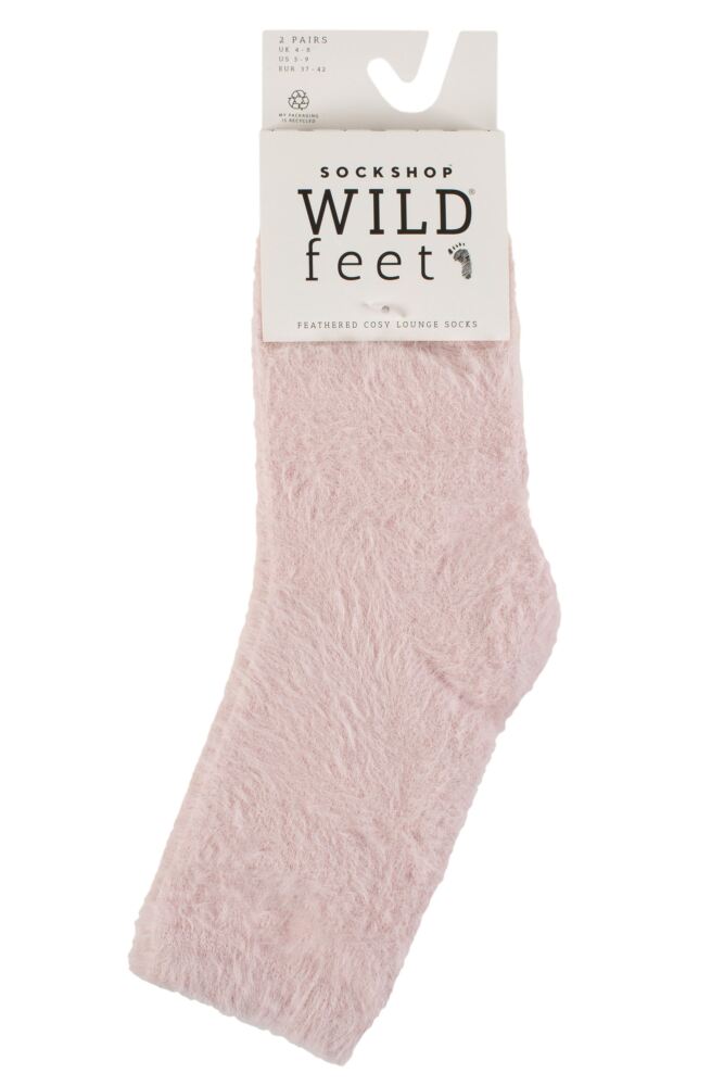 sockshop WildfeetWomens Fluffy Feather Socks 2-Pair