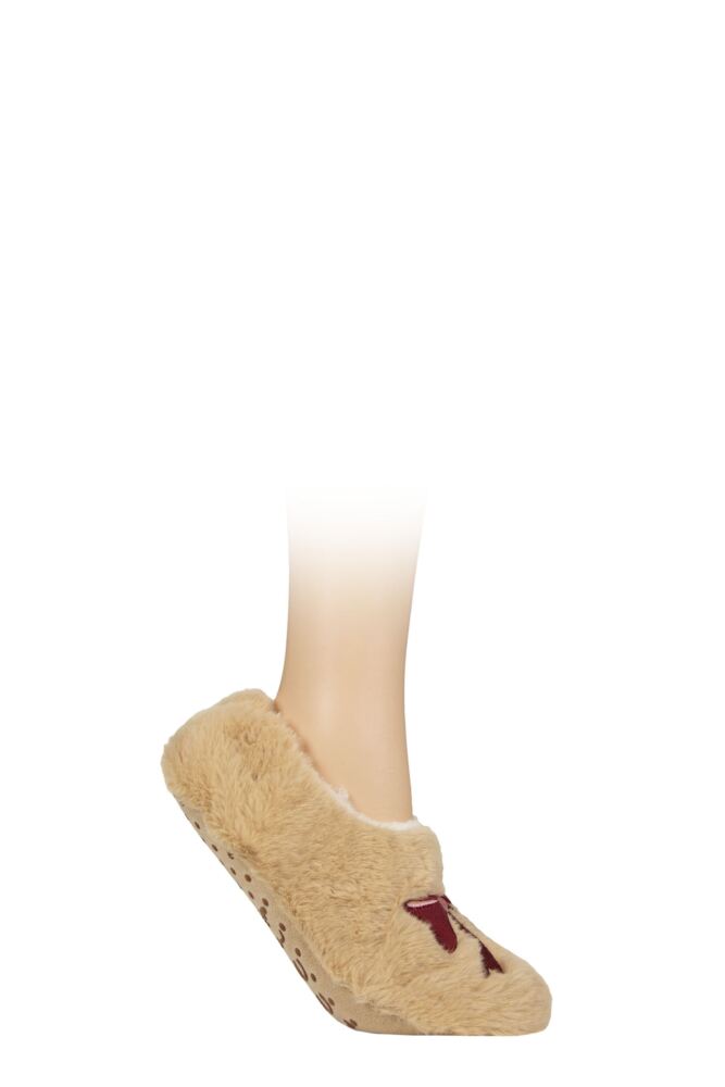 Sockshop WildfeetWomens Fluffy Fleece Lined Footsie Slipper Socks