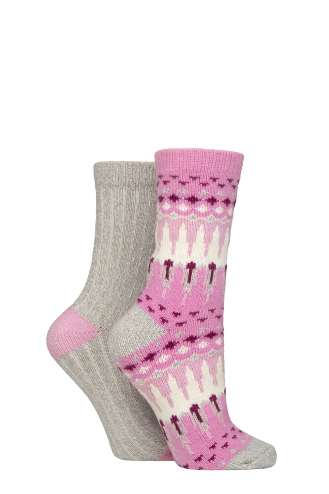 Sockshop WildfeetWomens Leisure To Lounge Socks 2-Pair