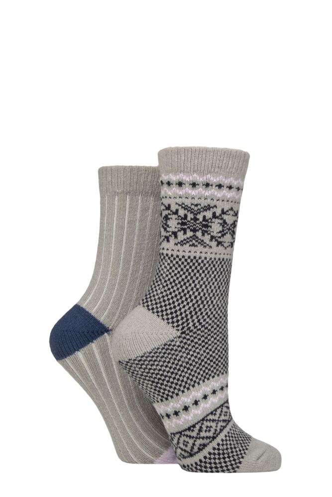 Sockshop WildfeetWomens Leisure To Lounge Socks 2-Pair