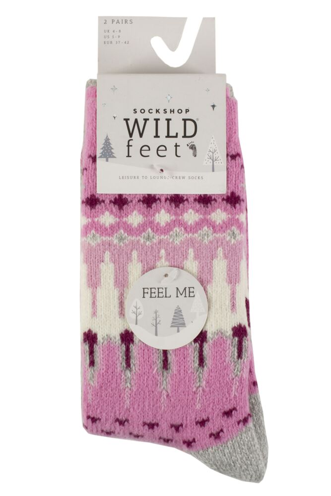 sockshop WildfeetWomens Leisure to Lounge Socks 2-Pair