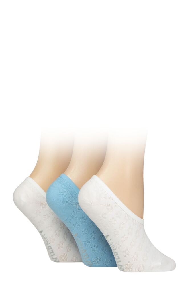 Sockshop WildfeetWomens Mesh Pattern Fashion Shoe Liner Socks 3-Pair