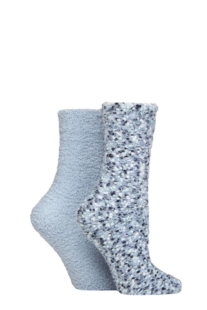 Sockshop WildfeetWomens Popcorn Cosy Lounge Socks 2-Pair