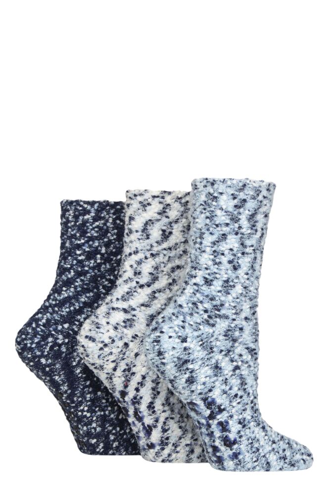 Sockshop WildfeetWomens Popcorn Cosy Lounge Socks 3-Pair