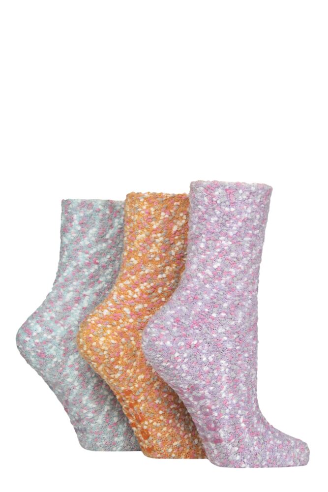Sockshop WildfeetWomens Popcorn Cosy Lounge Socks 3-Pair