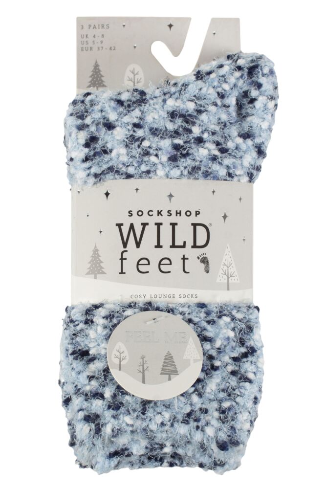 sockshop WildfeetWomens Popcorn Cosy Lounge Socks 3-Pair