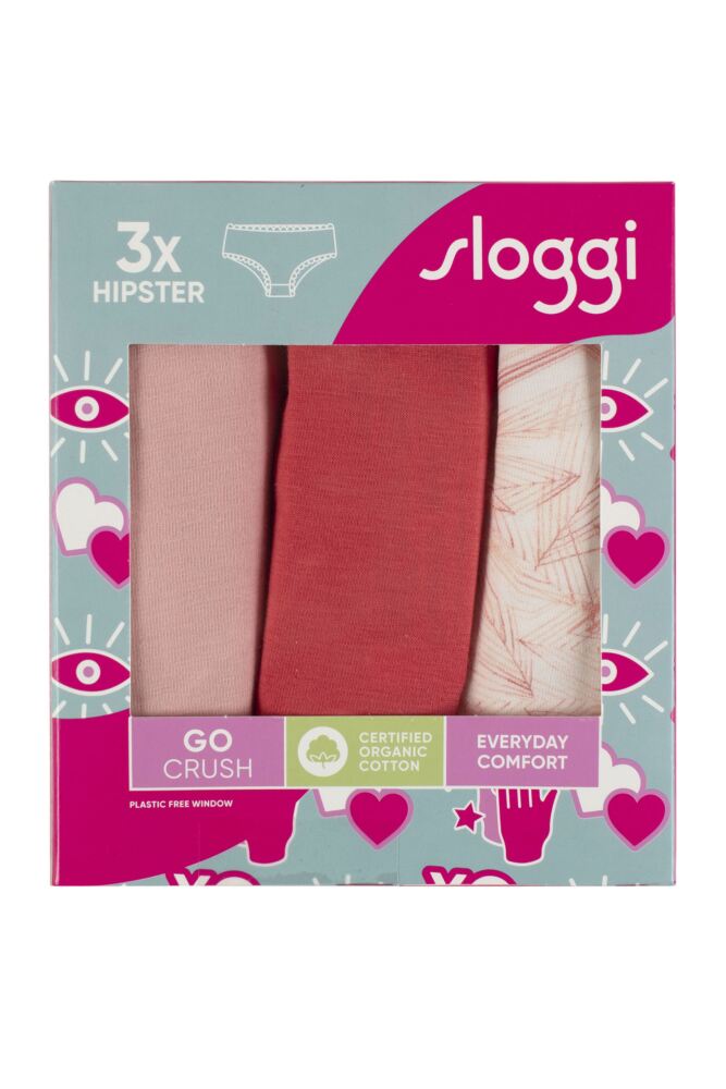 sockshop Women's 3 Pack Sloggi Go Crush Hipster Briefs