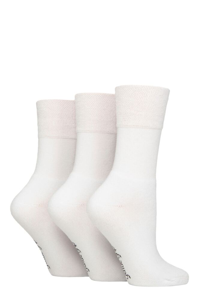 Sockshop Women's 3 Pair SOCKSHOP Gentle Grip Bamboo Cushioned Foot Leisure Socks