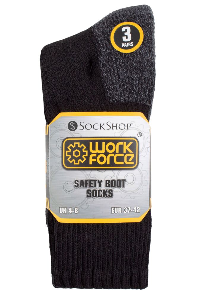 sockshop WorkforceWomens Cotton Safety Boot Socks 3-Pair