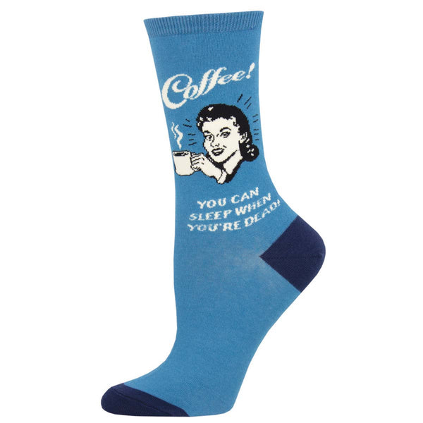 socksmith Retro Spoof Cotton Crew Sleep When You're Dead