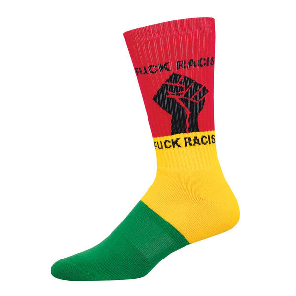 socksmith Active Crew Fuck Racism