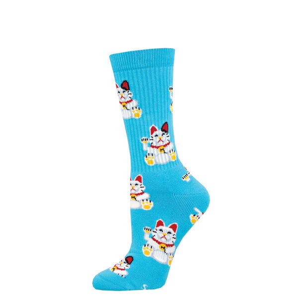 socksmith Active Crew Maneki Neko