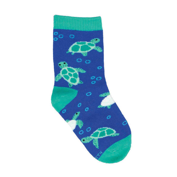 socksmith Cotton Crew Bubbly Turtles