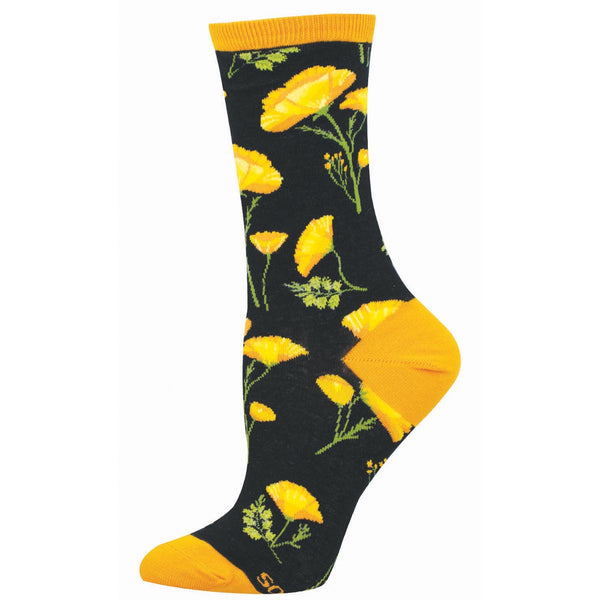 socksmith Cotton Crew California Poppies