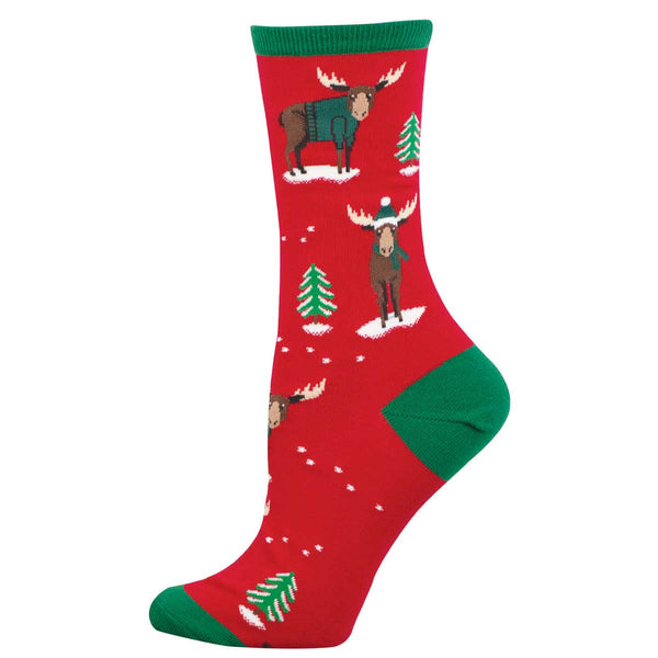 socksmith Cotton Crew Christmoose