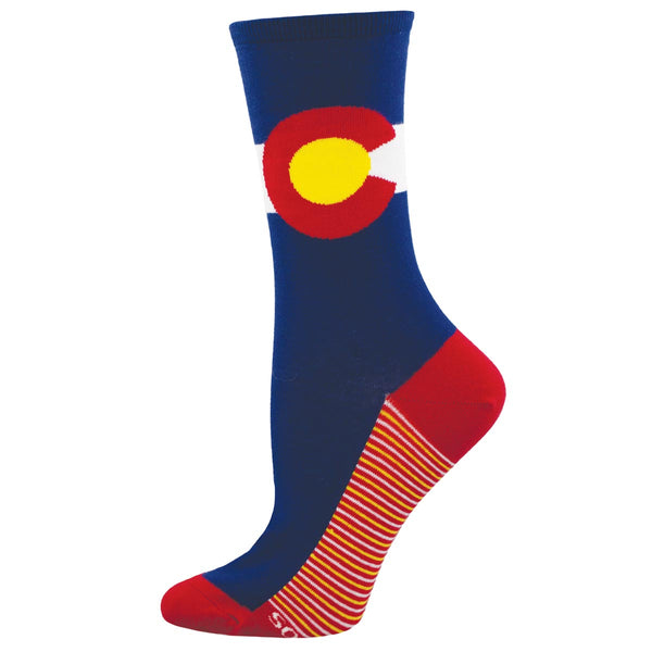 socksmith Cotton Crew Colorado State Flag